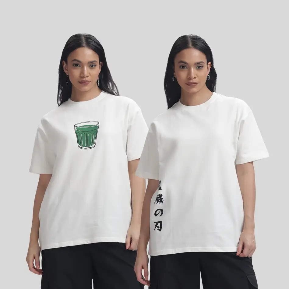 Premium Oversized Cotton T-Shirt – Unisex (Dual Combo)