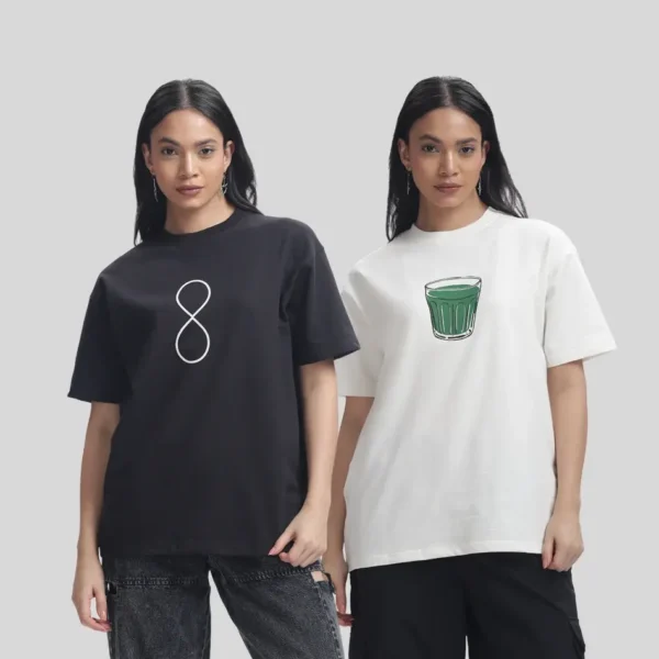 Premium Oversized Cotton T-Shirt β Unisex (Dual Combo)